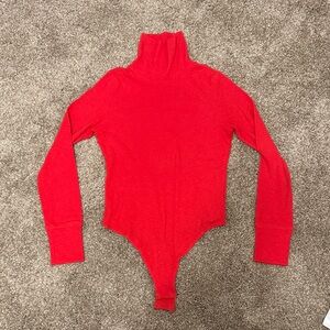 Aerie red turtleneck bodysuit
